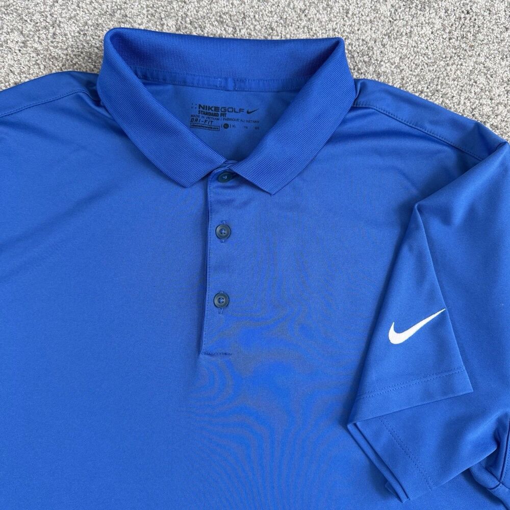 Nike Golf Victory Dri-FIT Polo Shirt Mens Standard Fit Performance Blue Size XL